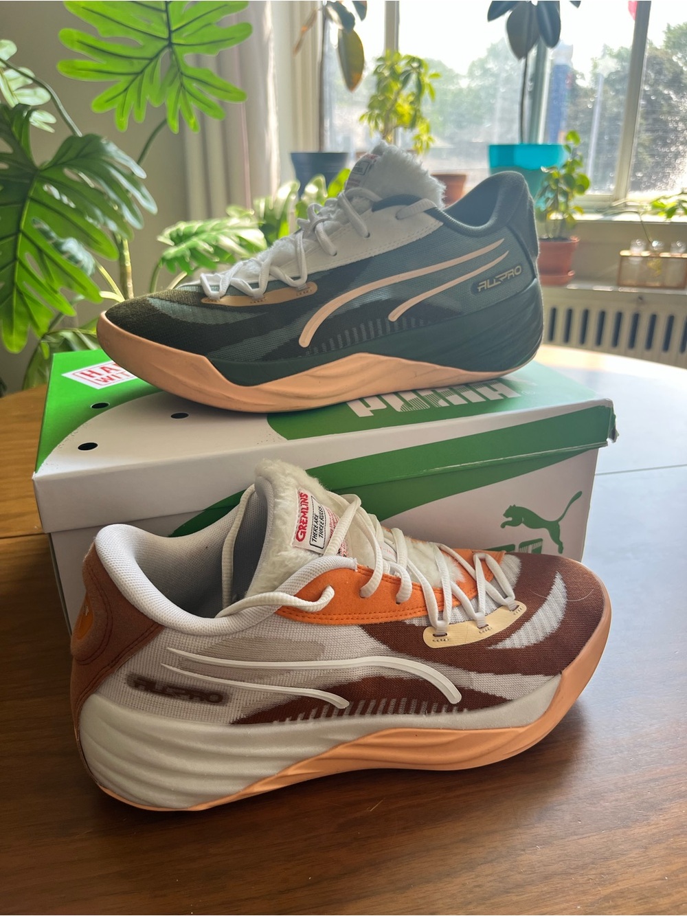 Puma Men’s Auro Pro Sneakers - Green, Orange & Brown